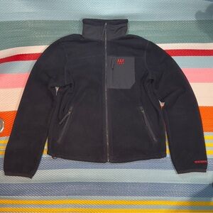 Abercrombie & Fitch Blue Red Polar Fleece Sherpa Full Zip Jacket Men’s Size XL